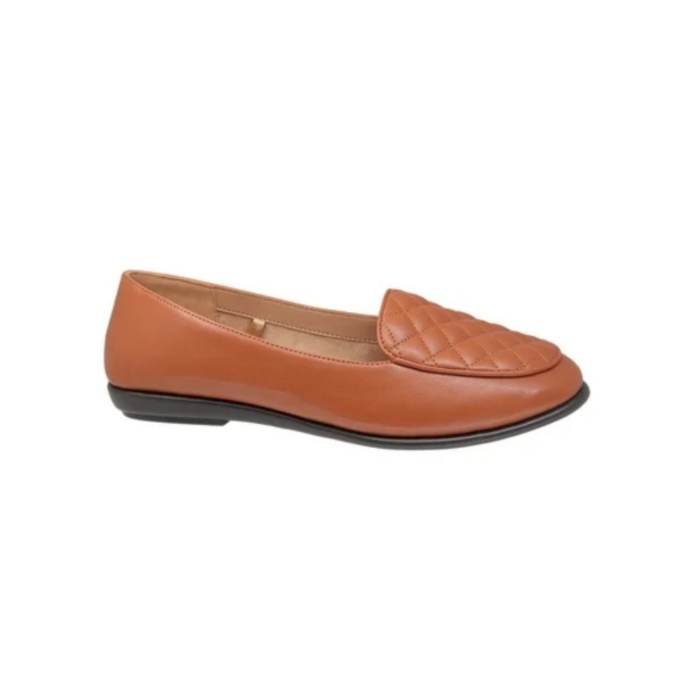 Aerosoles Briella Quilted Blanket Ballet Flats Cognac Size 11